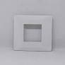 L&T Entice 2 Module Marble Finish Plate [White Marble Finish]